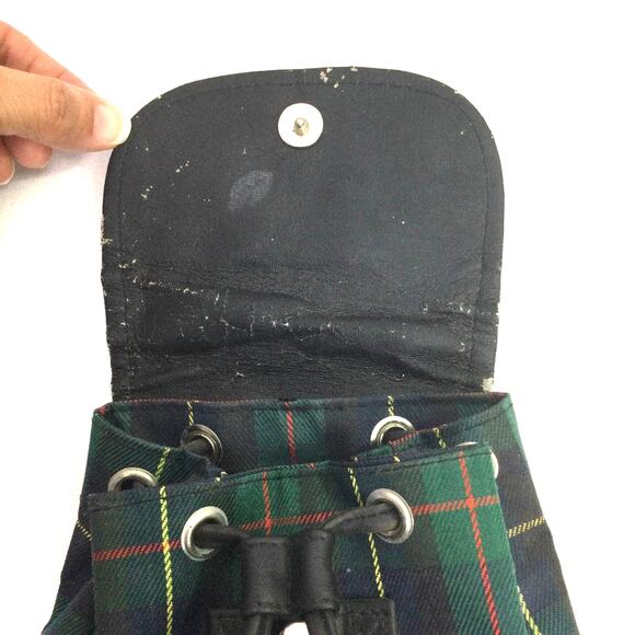 Mickey Unlimited Disney 90s Embroidered Vintage Plaid Flap Cinch Mini Backpack main image 8
